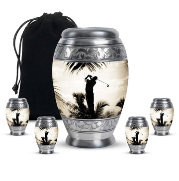 Large Urn With 4 Keepsake Urn