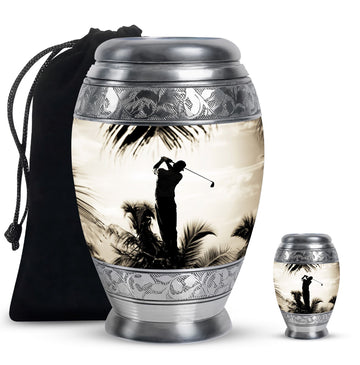 Large Urn With 1 Keepsake Urn