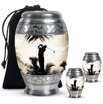 Large Urn With 2 Keepsake Urn