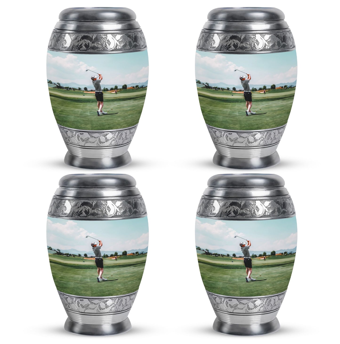 Personalized Golf Memorial Urn for Human Ashes - 10-inch, 200 cu in - Yatskia