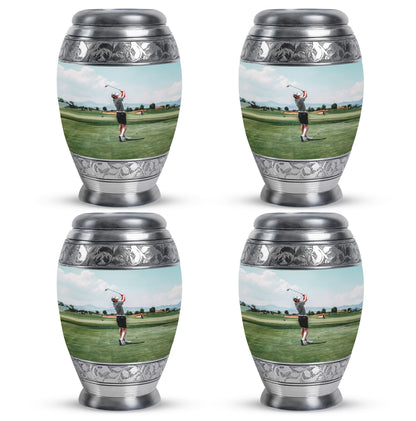Personalized Golf Memorial Urn for Human Ashes - 10-inch, 200 cu in - Yatskia