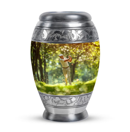 Personalized Golf Cremation Urn for Adult - 10-inch, 200 cu in - Yatskia