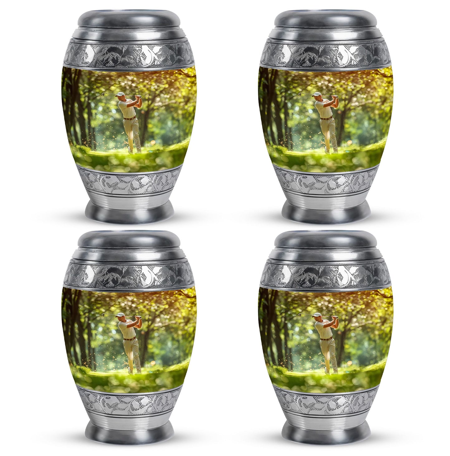 Personalized Golf Cremation Urn for Adult - 10-inch, 200 cu in - Yatskia