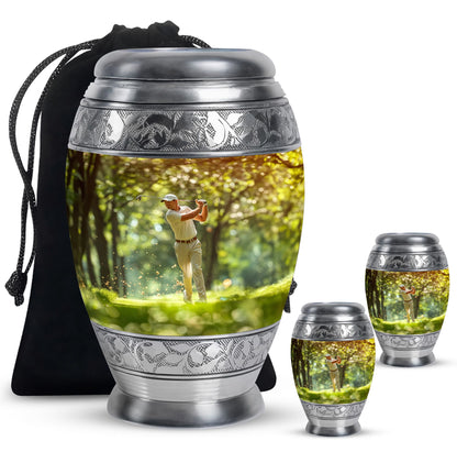 Personalized Golf Cremation Urn for Adult - 10-inch, 200 cu in - Yatskia
