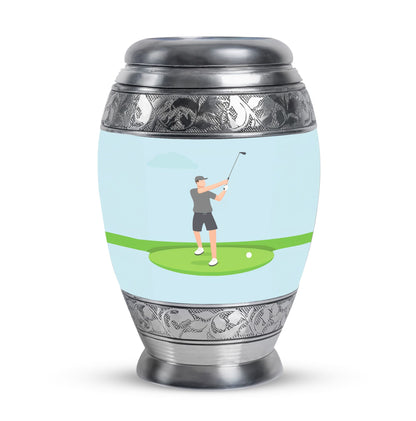 Personalized Golf Cremation Urn for Human Ashes - 10-inch, 200 cu in - Yatskia