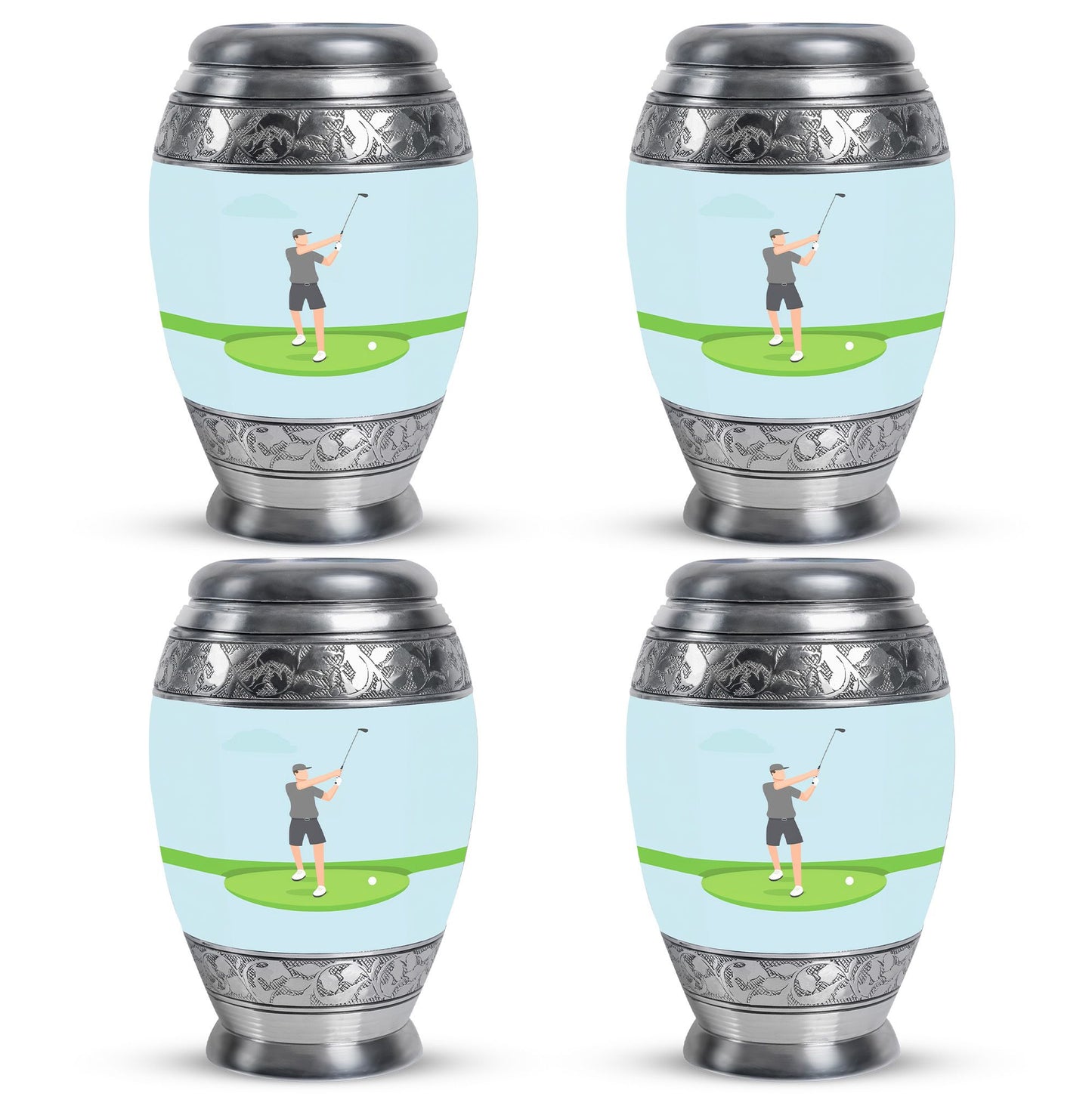 Personalized Golf Cremation Urn for Human Ashes - 10-inch, 200 cu in - Yatskia