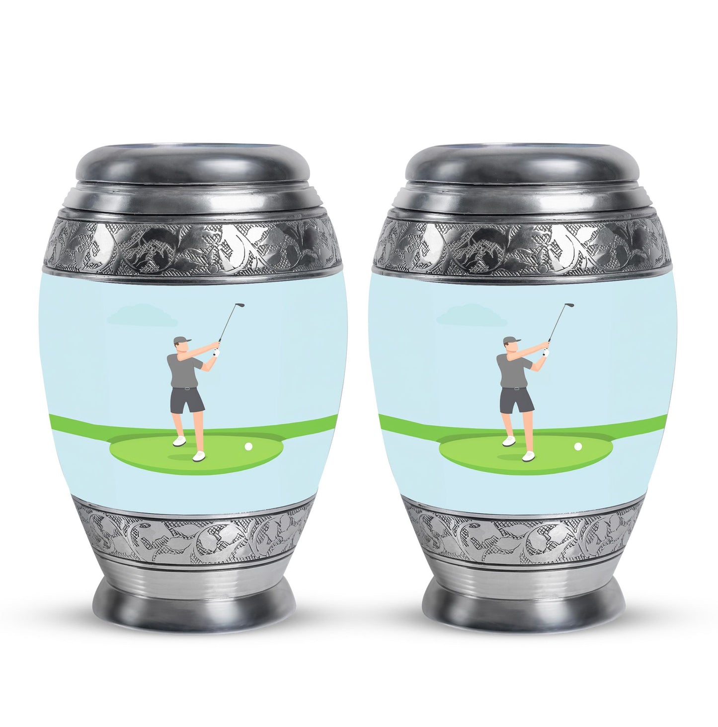 Personalized Golf Cremation Urn for Human Ashes - 10-inch, 200 cu in - Yatskia