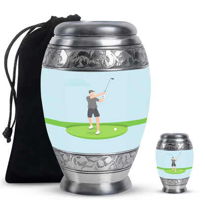 Personalized Golf Cremation Urn for Human Ashes - 10-inch, 200 cu in - Yatskia