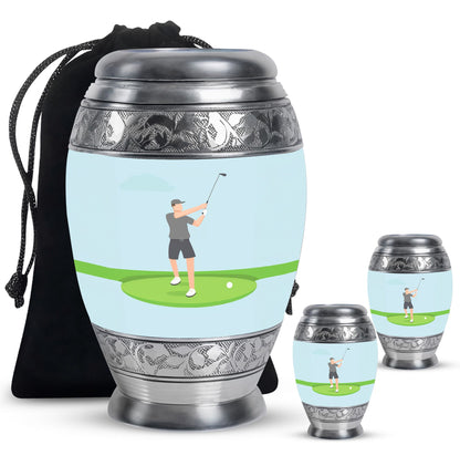 Personalized Golf Cremation Urn for Human Ashes - 10-inch, 200 cu in - Yatskia