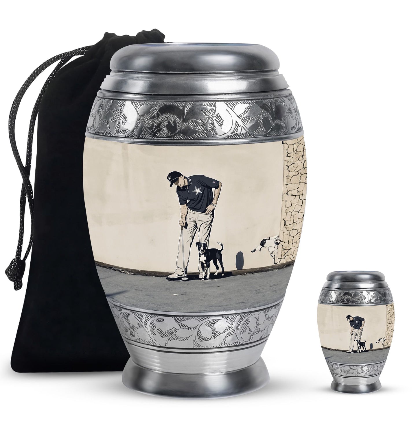 Personalized Golf Cremation Urn for Human Ashes - 10-inch, 200 cu in - Yatskia
