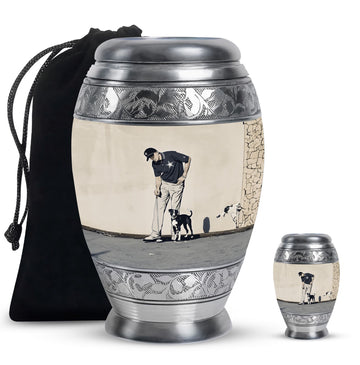 Large Urn With 1 Keepsake Urn