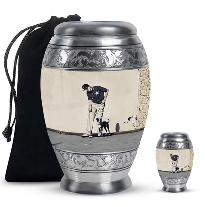 Personalized Golf Cremation Urn for Human Ashes - 10-inch, 200 cu in - Yatskia