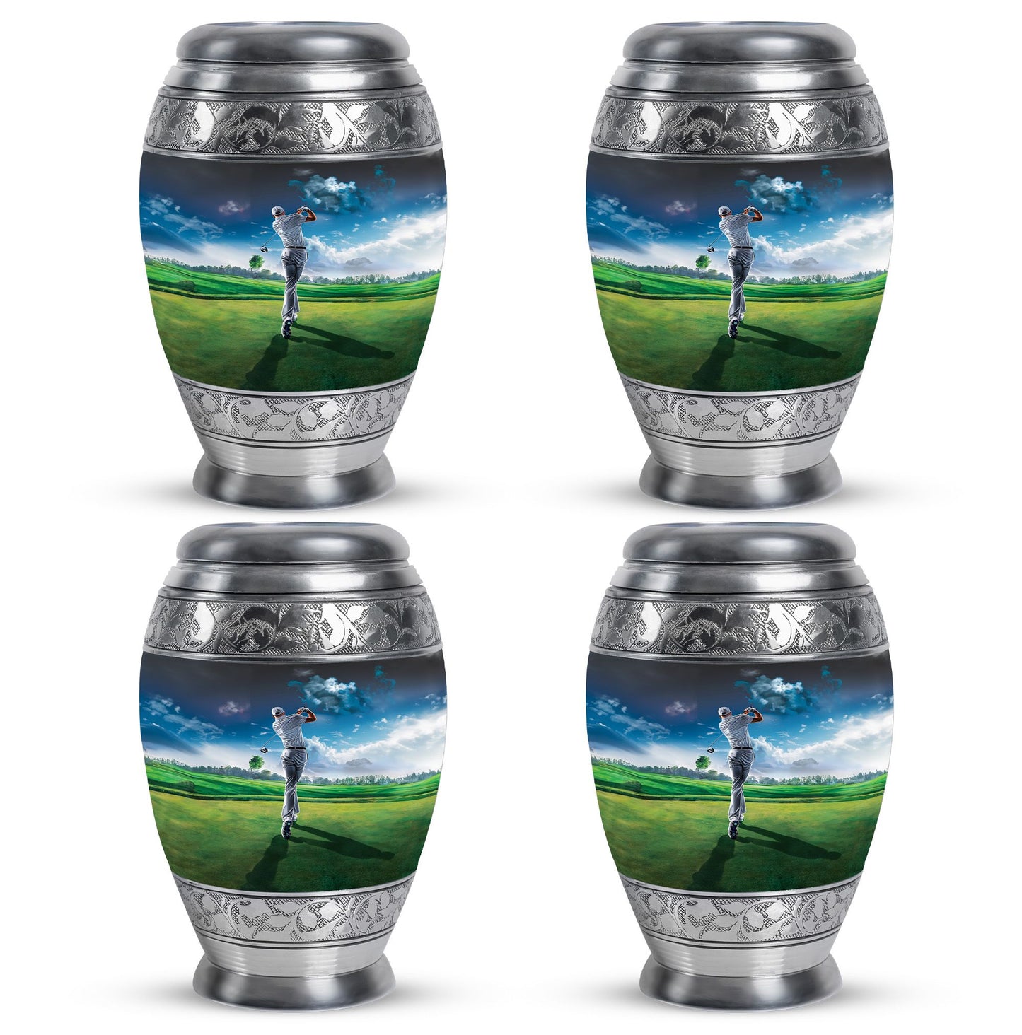 Personalized Golf Keepsake Urn for Women - 10-inch, 200 cu in - Yatskia