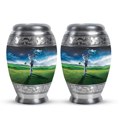 Personalized Golf Keepsake Urn for Women - 10-inch, 200 cu in - Yatskia