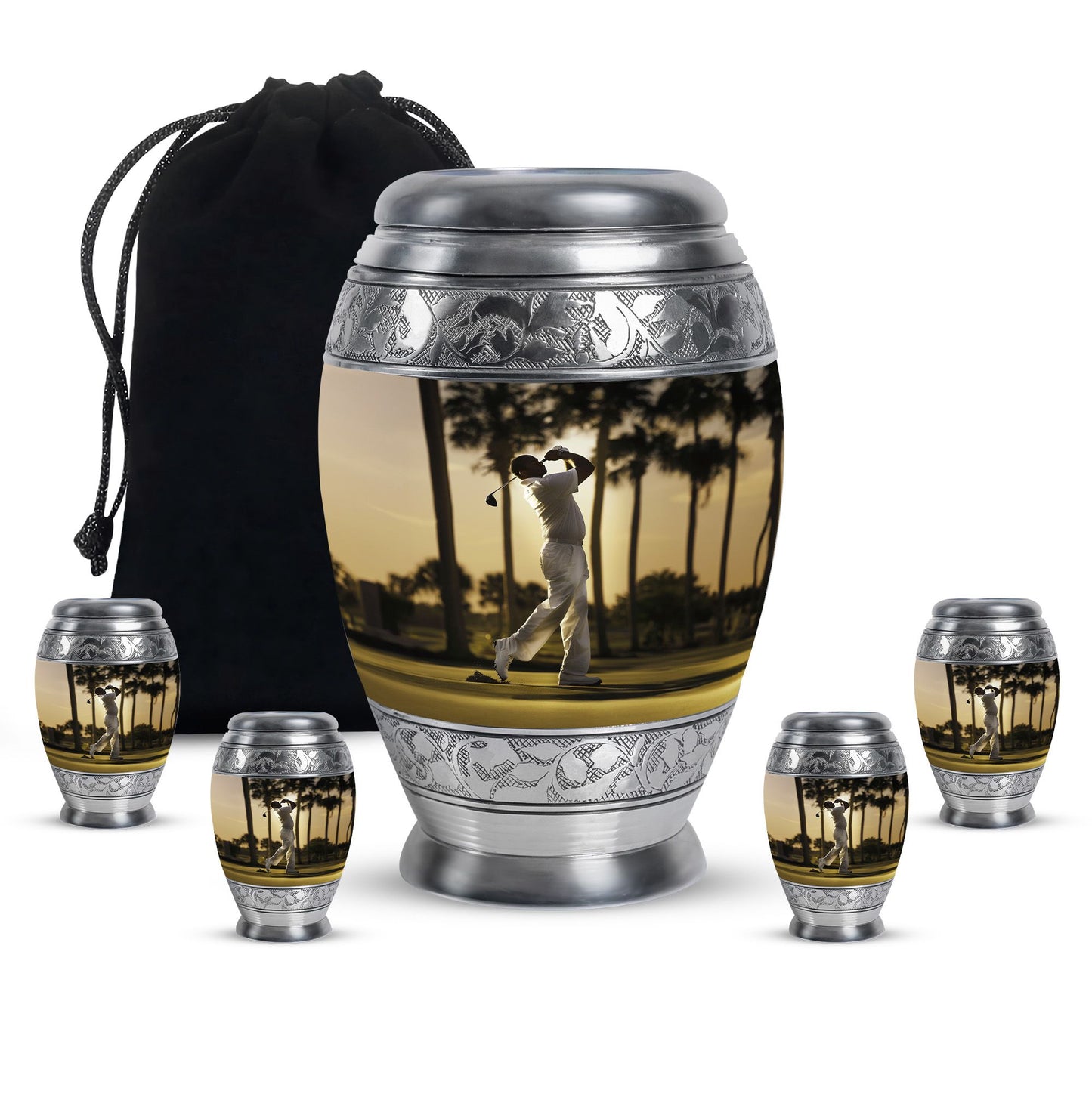 Personalized Golf Cremation Urn for Mom - 10-inch, 200 cu in - Yatskia