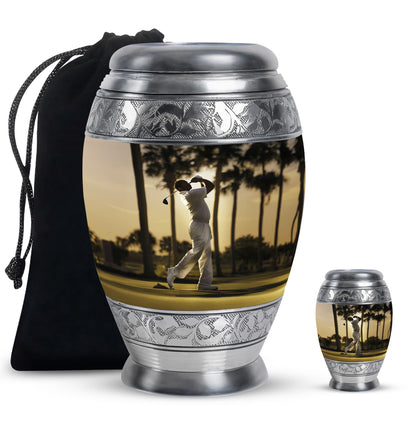 Personalized Golf Cremation Urn for Mom - 10-inch, 200 cu in - Yatskia