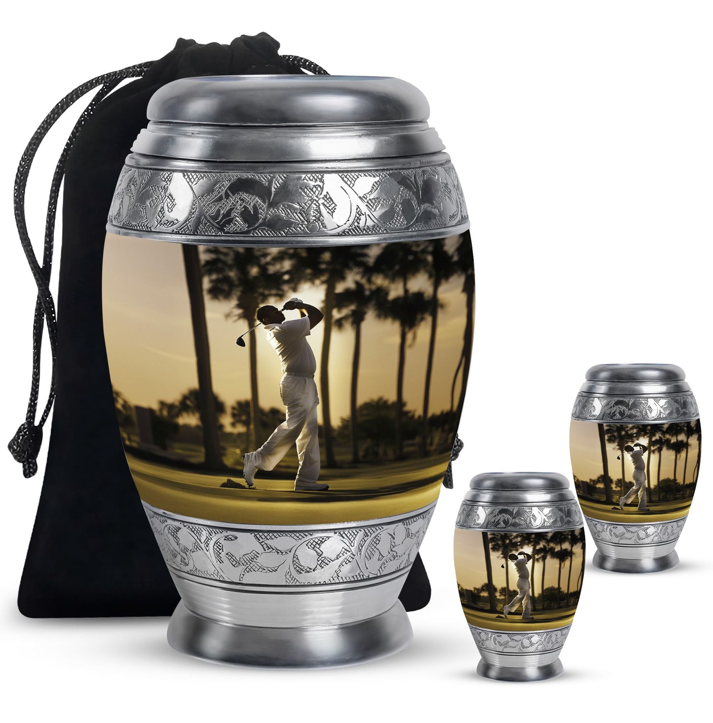 Personalized Golf Cremation Urn for Mom - 10-inch, 200 cu in - Yatskia