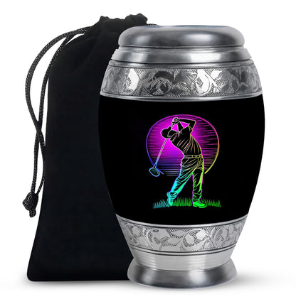Personalized Golf Cremation Urn for Adult - 10-inch, 200 cu in - Yatskia