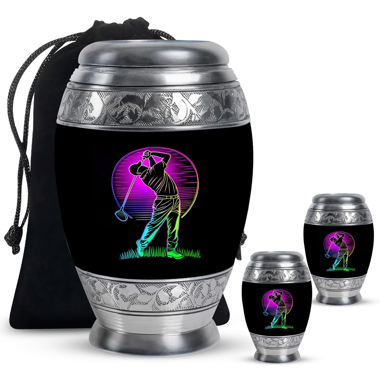Personalized Golf Cremation Urn for Adult - 10-inch, 200 cu in - Yatskia