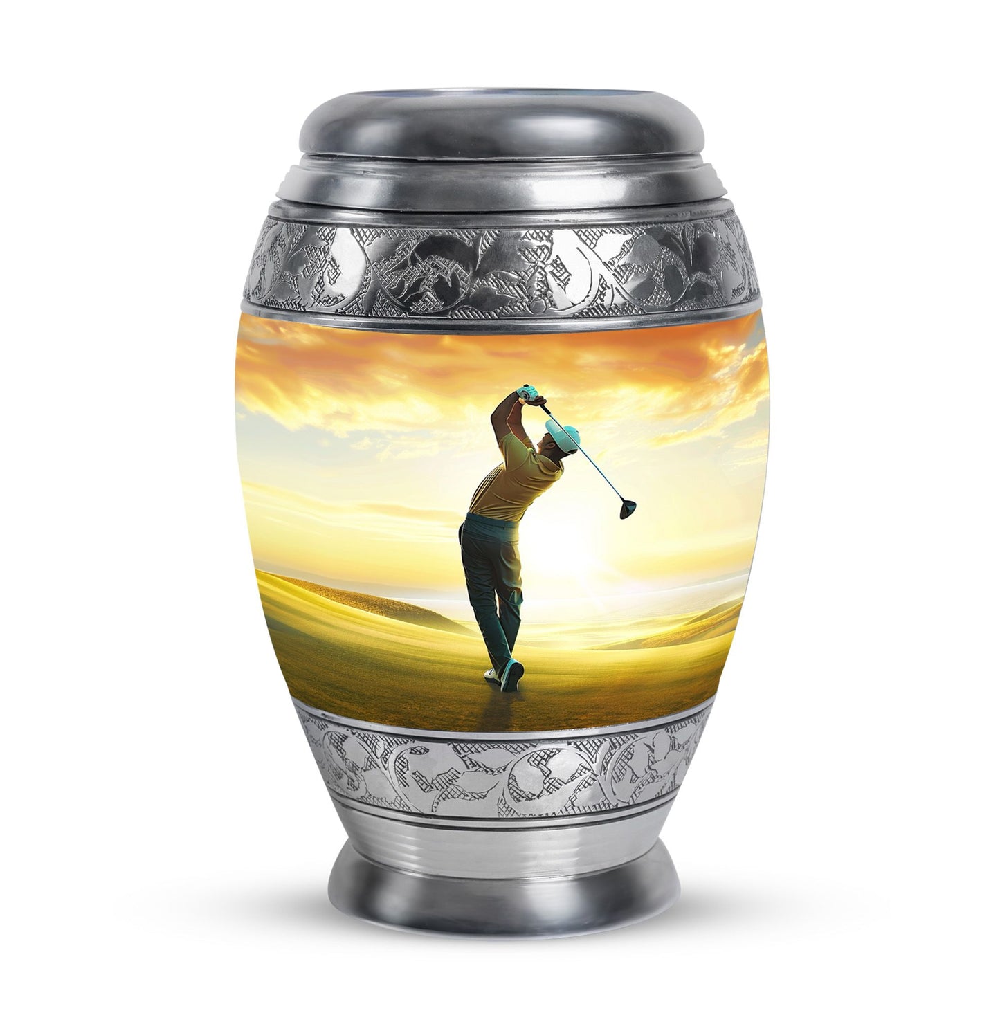 Personalized Golf Memorial Urn for Human Ashes - 10-inch, 200 cu in - Yatskia
