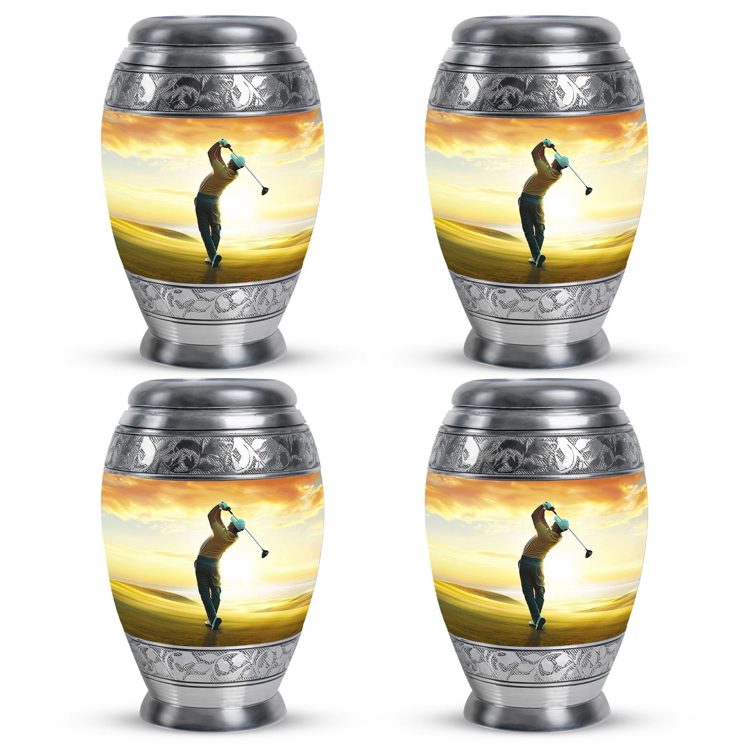 Personalized Golf Memorial Urn for Human Ashes - 10-inch, 200 cu in - Yatskia