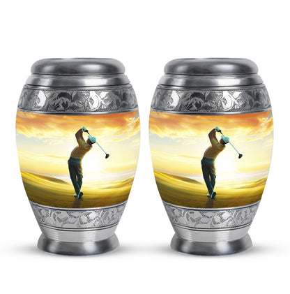 Personalized Golf Memorial Urn for Human Ashes - 10-inch, 200 cu in - Yatskia