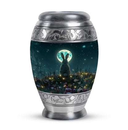 White Personalized Galaxy Keepsake Urn for Human Ashes - 10-inch, 200 cu in - Yatskia