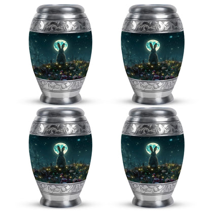 White Personalized Galaxy Keepsake Urn for Human Ashes - 10-inch, 200 cu in - Yatskia