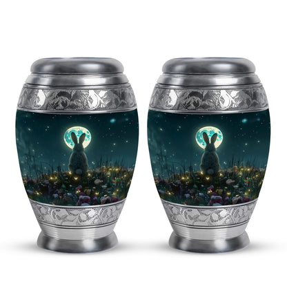 White Personalized Galaxy Keepsake Urn for Human Ashes - 10-inch, 200 cu in - Yatskia