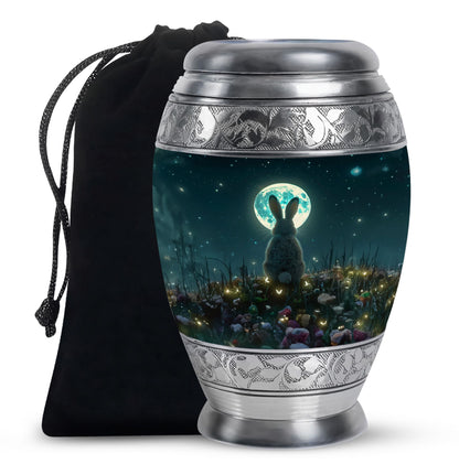 White Personalized Galaxy Keepsake Urn for Human Ashes - 10-inch, 200 cu in - Yatskia