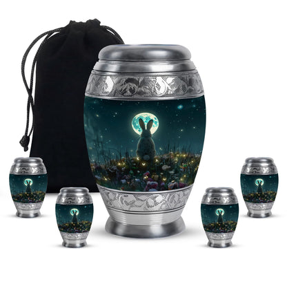 White Personalized Galaxy Keepsake Urn for Human Ashes - 10-inch, 200 cu in - Yatskia