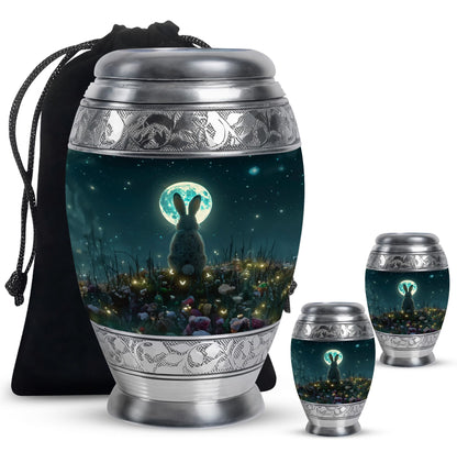 White Personalized Galaxy Keepsake Urn for Human Ashes - 10-inch, 200 cu in - Yatskia