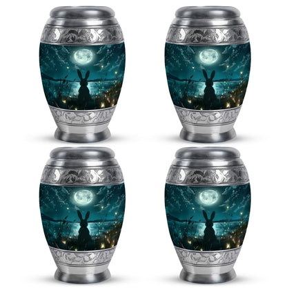 White Personalized Galaxy Cremation Urn for Adults - 10-inch, 200 cu in - Yatskia