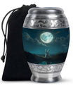 White Bunny Moon Miniature Urns For Human Ashes Funeral, Ashes Urn