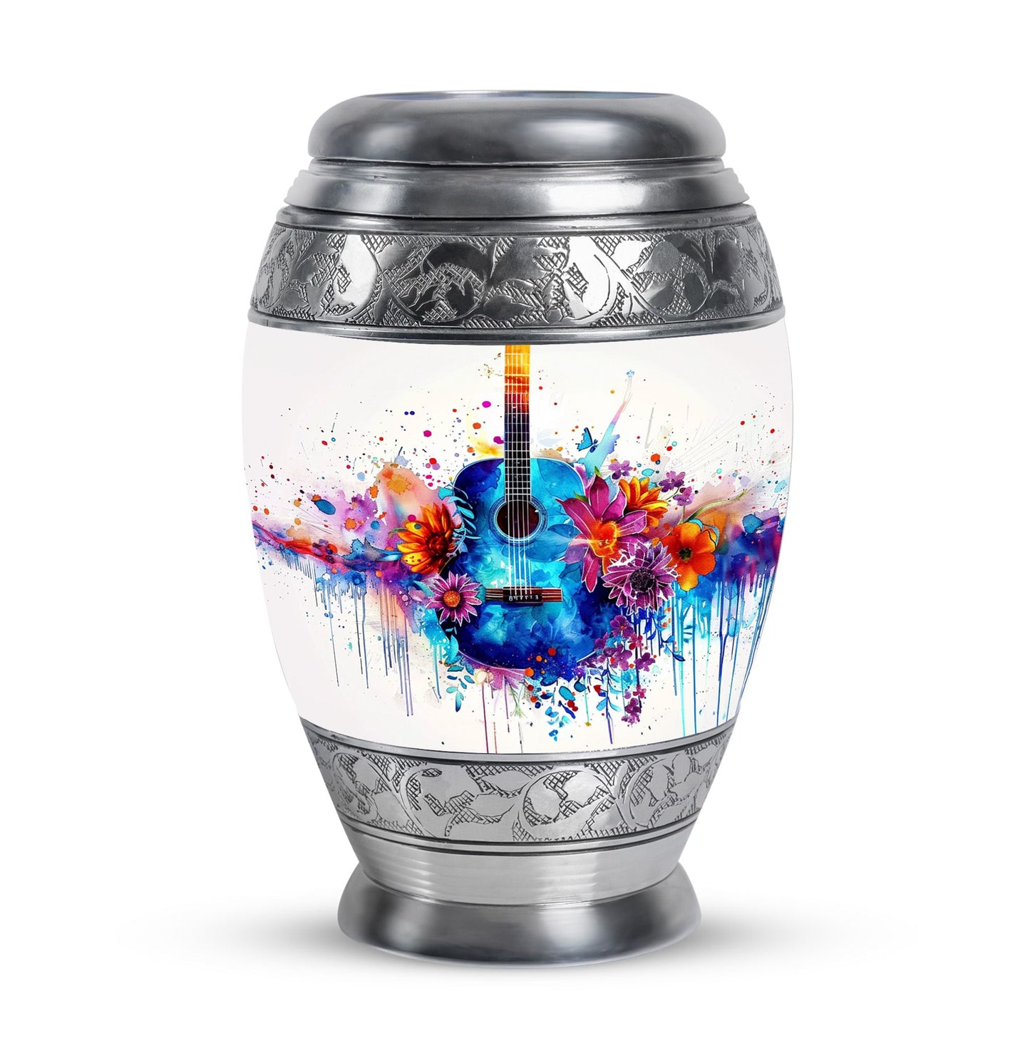 Personalized Guitar Cremation Urn for Human Ashes - 10-inch, 200 cu in - Yatskia