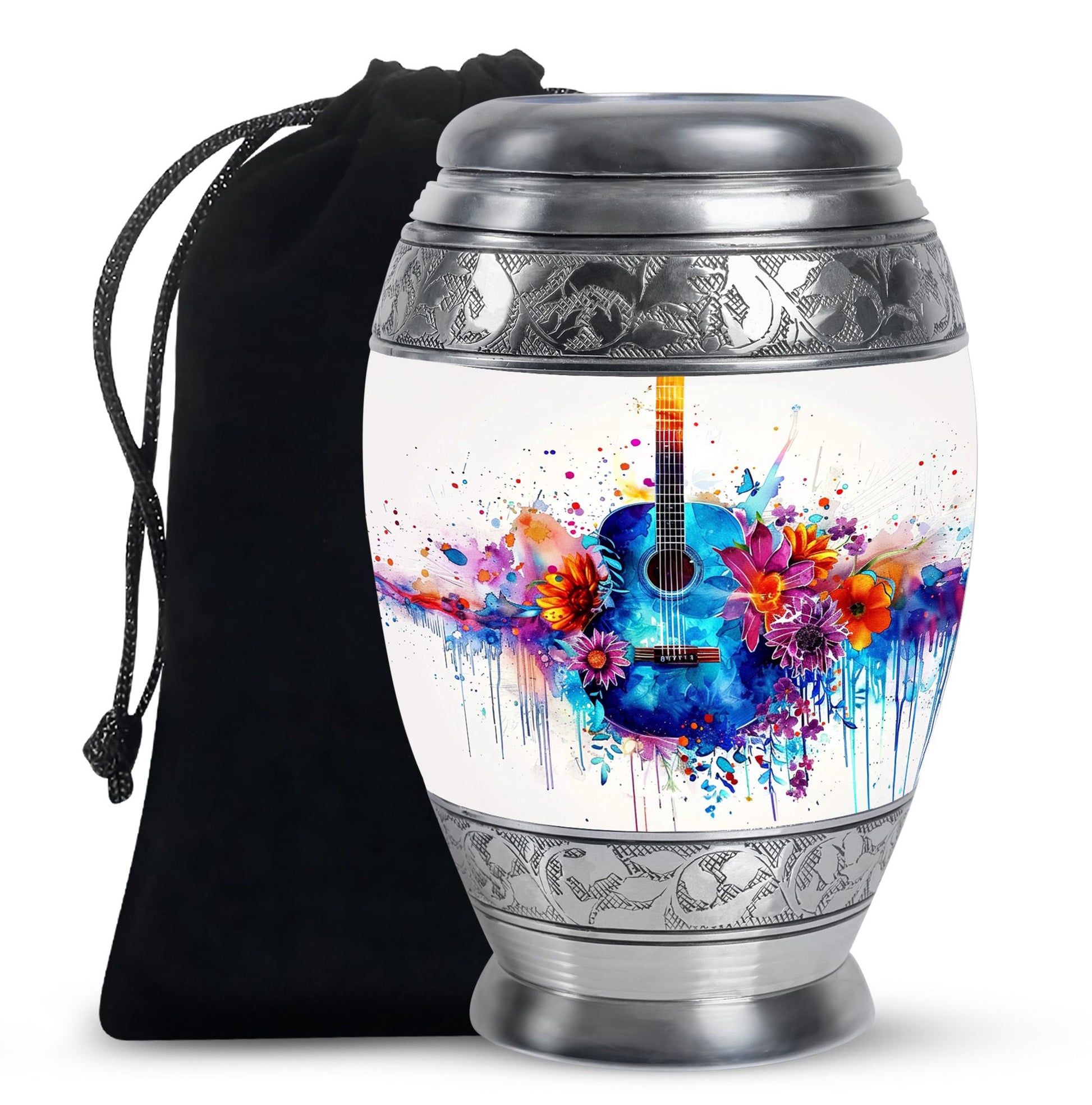 Guitar Urn For Ashes Adult Male Large Funeral, Ashes Urn For Ashes
