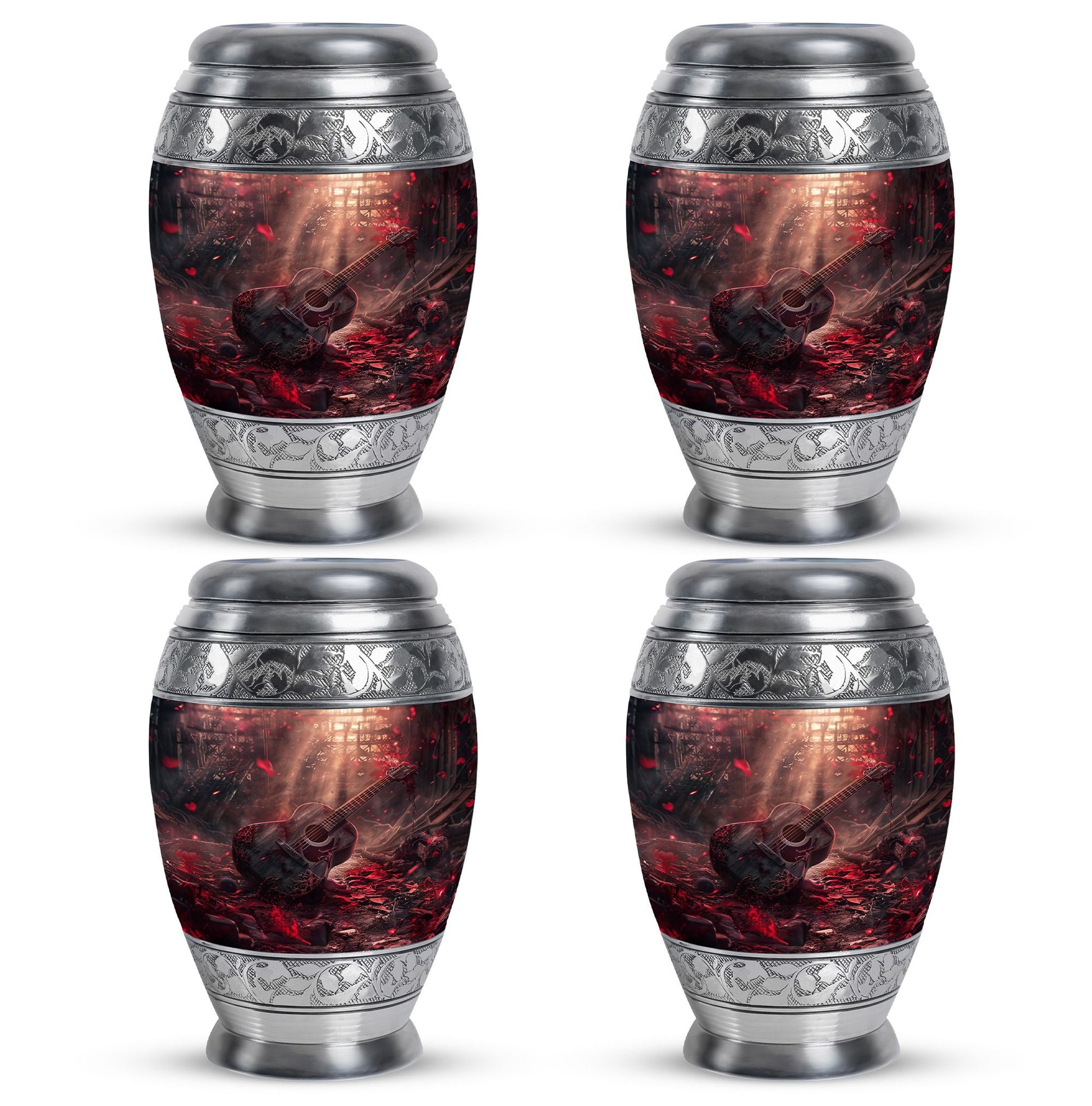 Guitar Cremation Urns For Large Human Ashes - Funeral Urns For Men