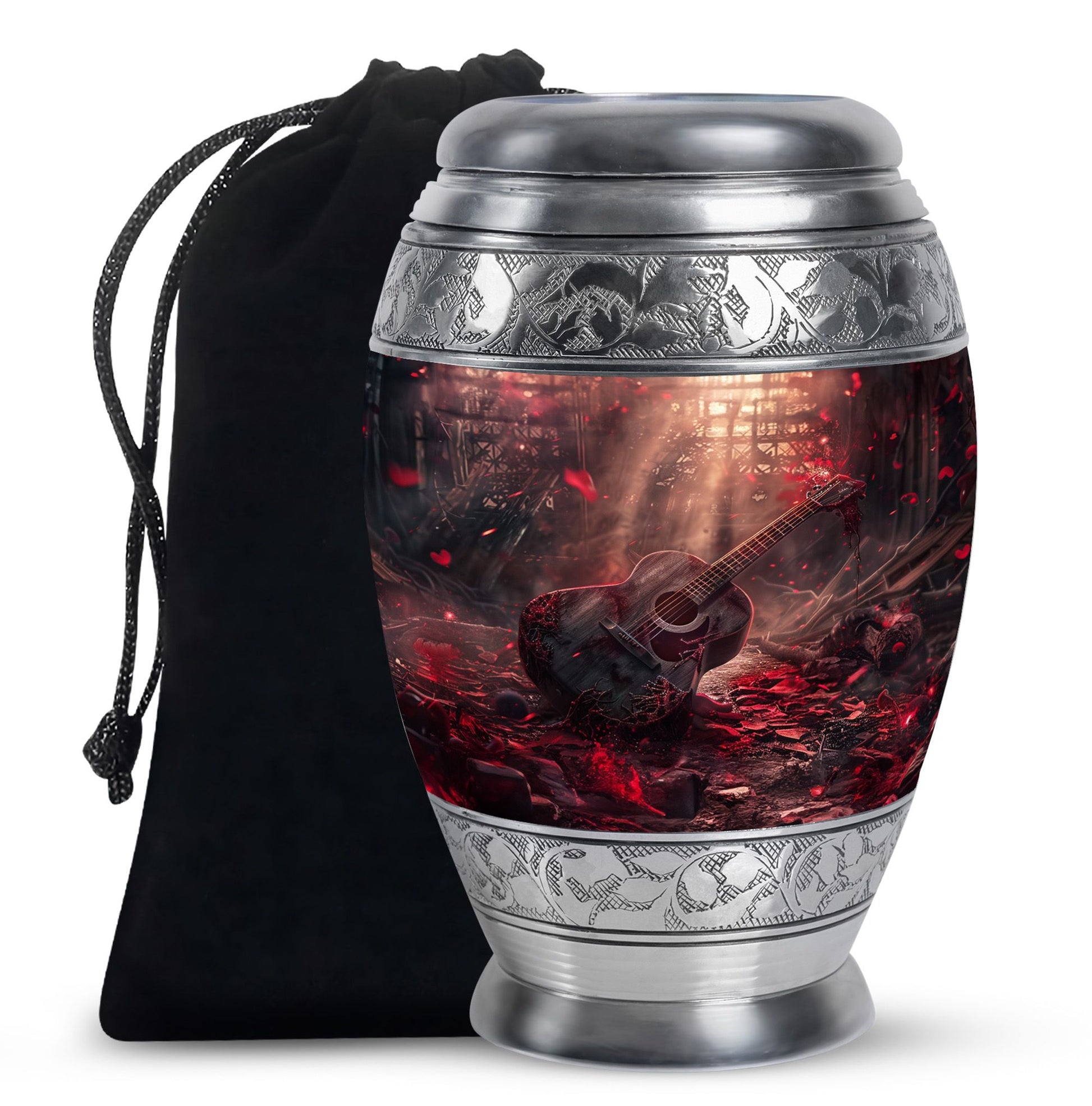 Guitar Cremation Urns For Large Human Ashes - Funeral Urns For Men
