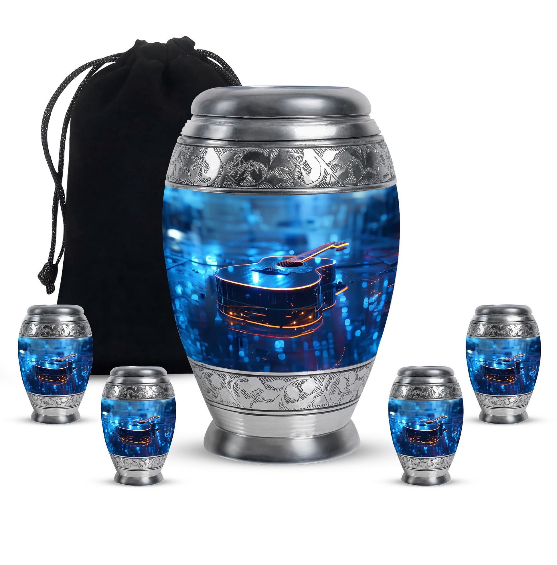 Guitar Urns For Human Ashes Medium Size Funeral, Ashes Memorial Urn