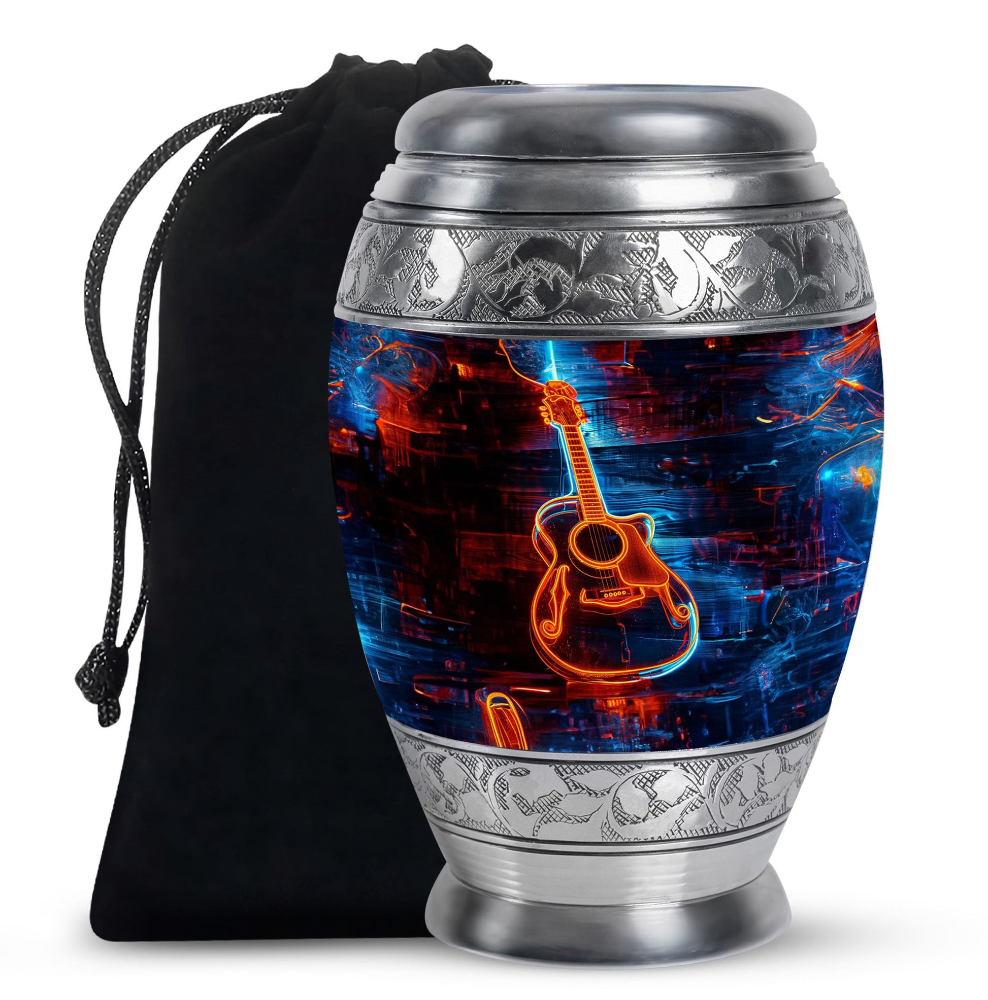 Guitar Urns For Human Ashes Adult Man Large Funeral, Ashes Urn