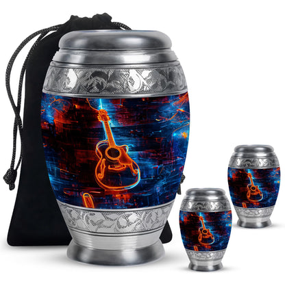 Personalized Guitar Cremation Urn for Human Ashes - 10-inch, 200 cu in - Yatskia