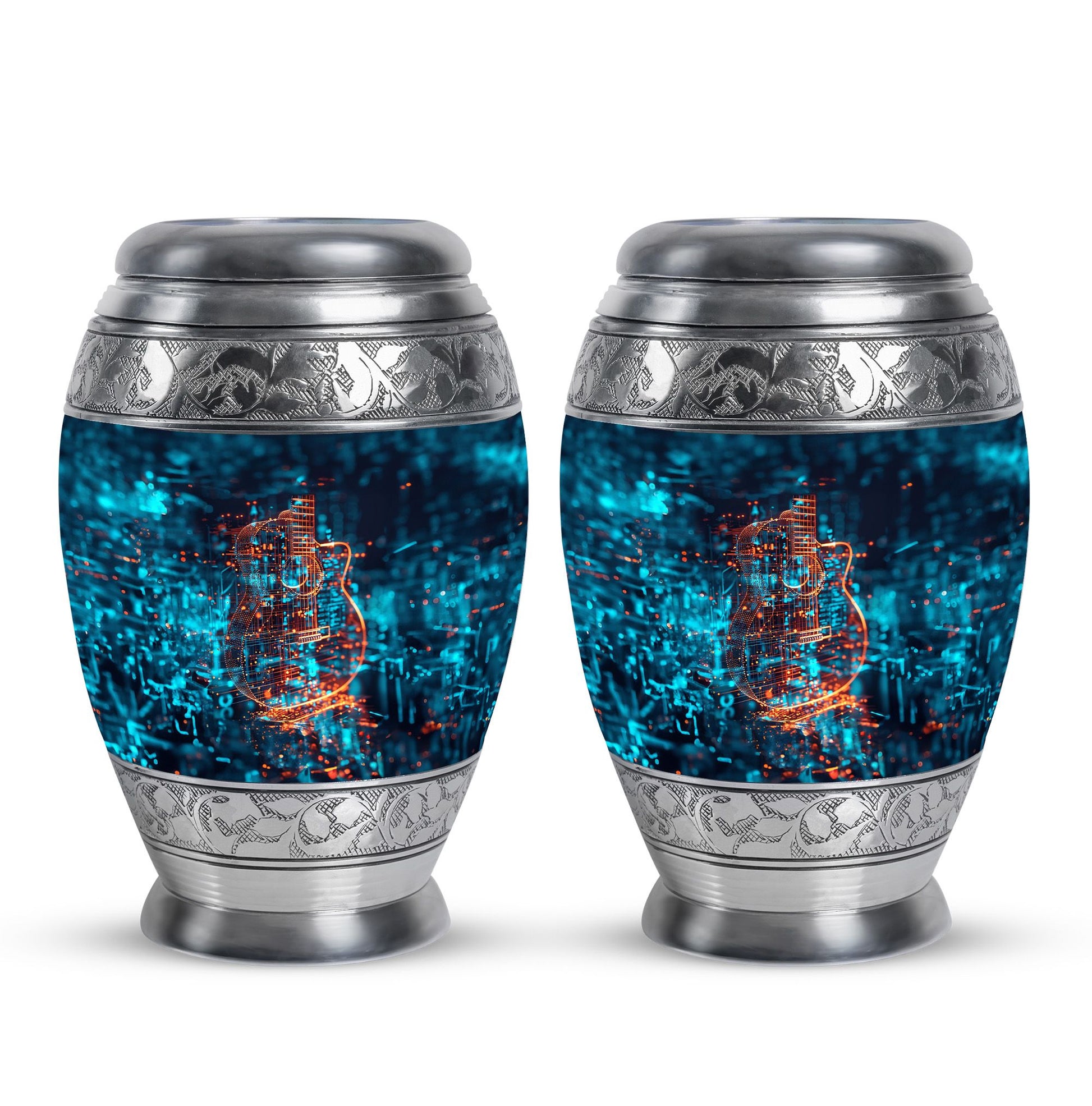 Guitar Urn For Human Ashes Keepsake Funeral, Ashes Cremation Urn