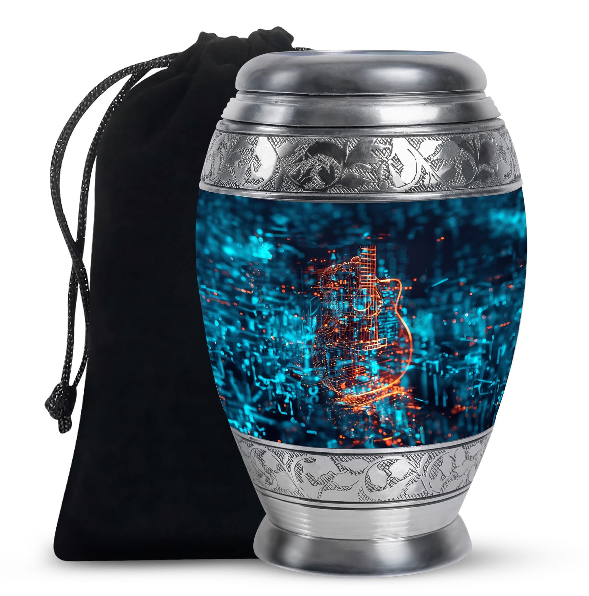 Guitar Urn For Human Ashes Keepsake Funeral, Ashes Cremation Urn