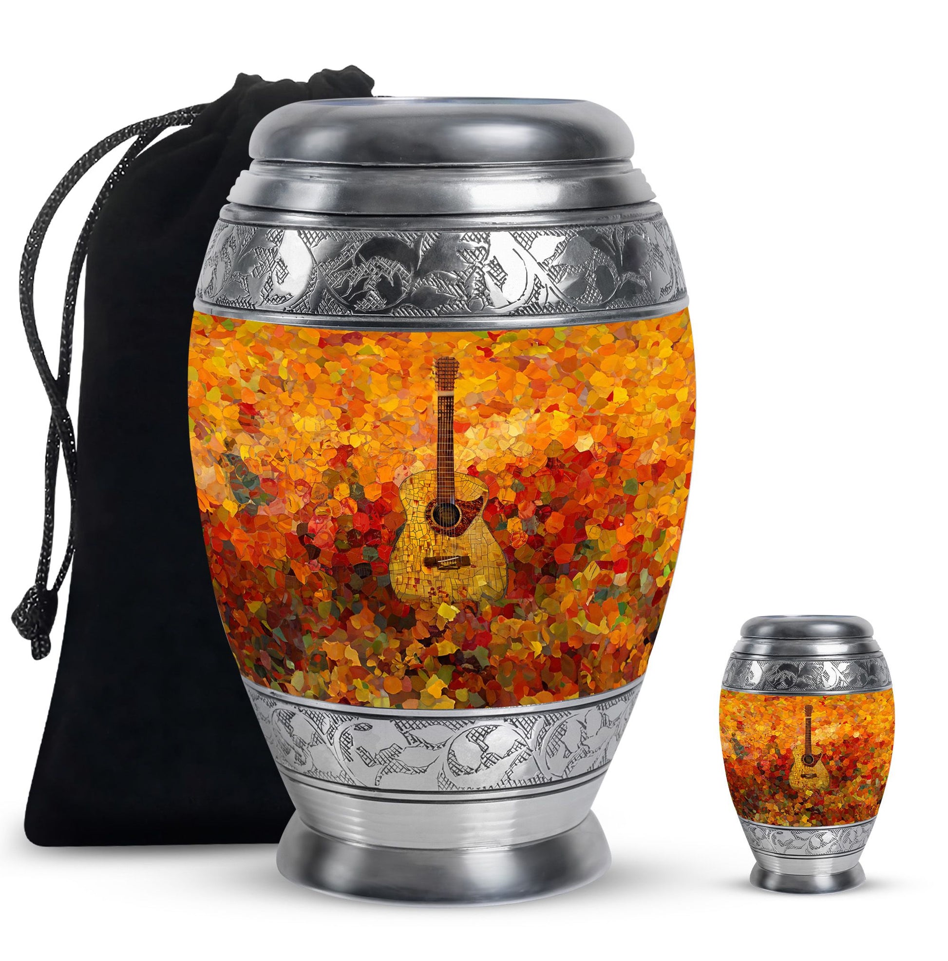 Guitar Cremation Urns For Human Ashes Funeral, Ashes Urn