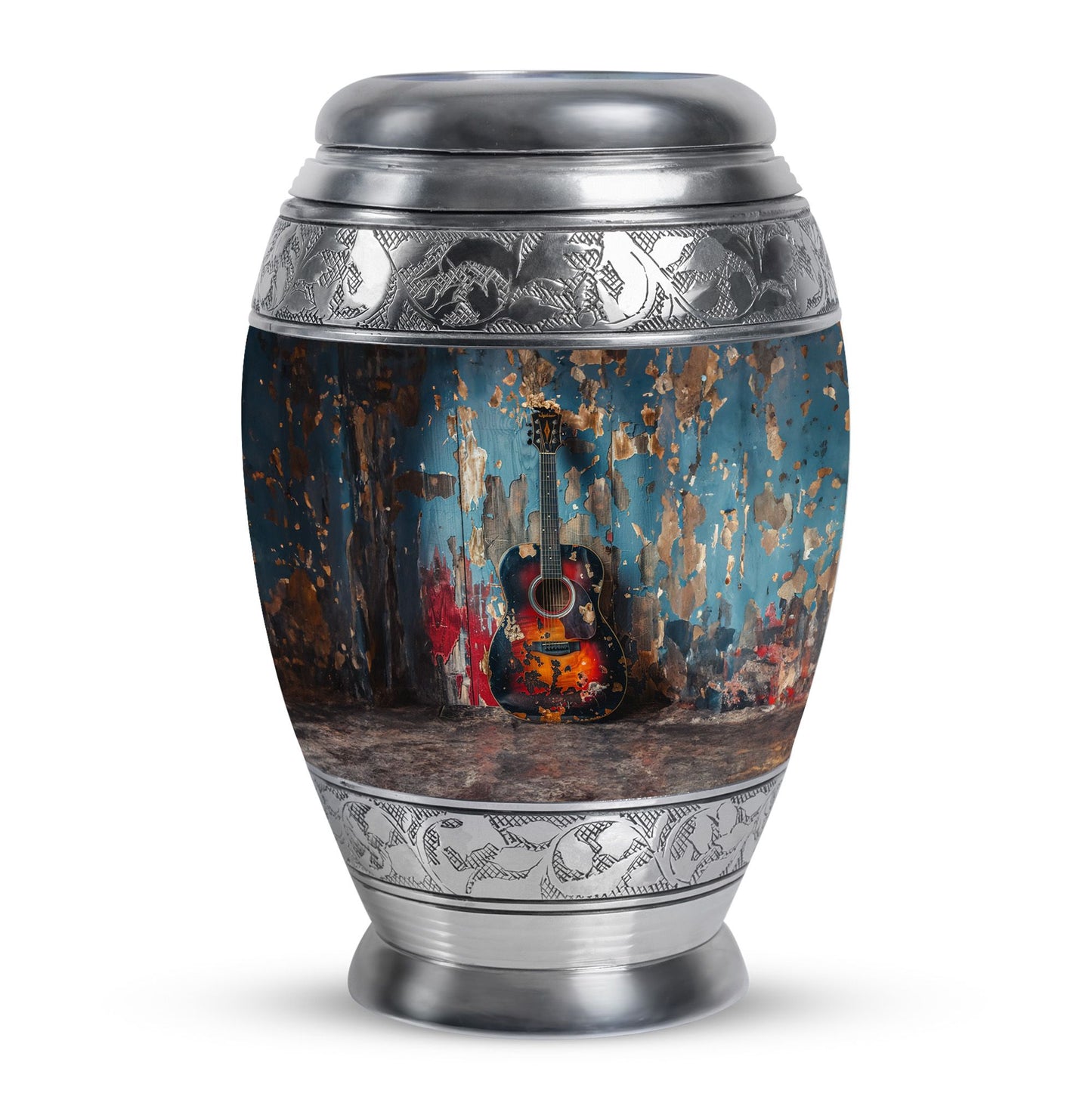 Personalized Guitar Keepsake Urn for Human Ashes - 10-inch, 200 cu in - Yatskia