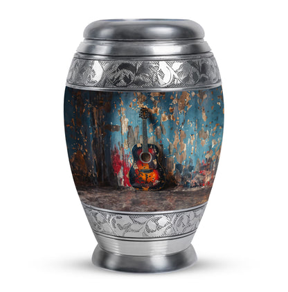 Personalized Guitar Keepsake Urn for Human Ashes - 10-inch, 200 cu in - Yatskia