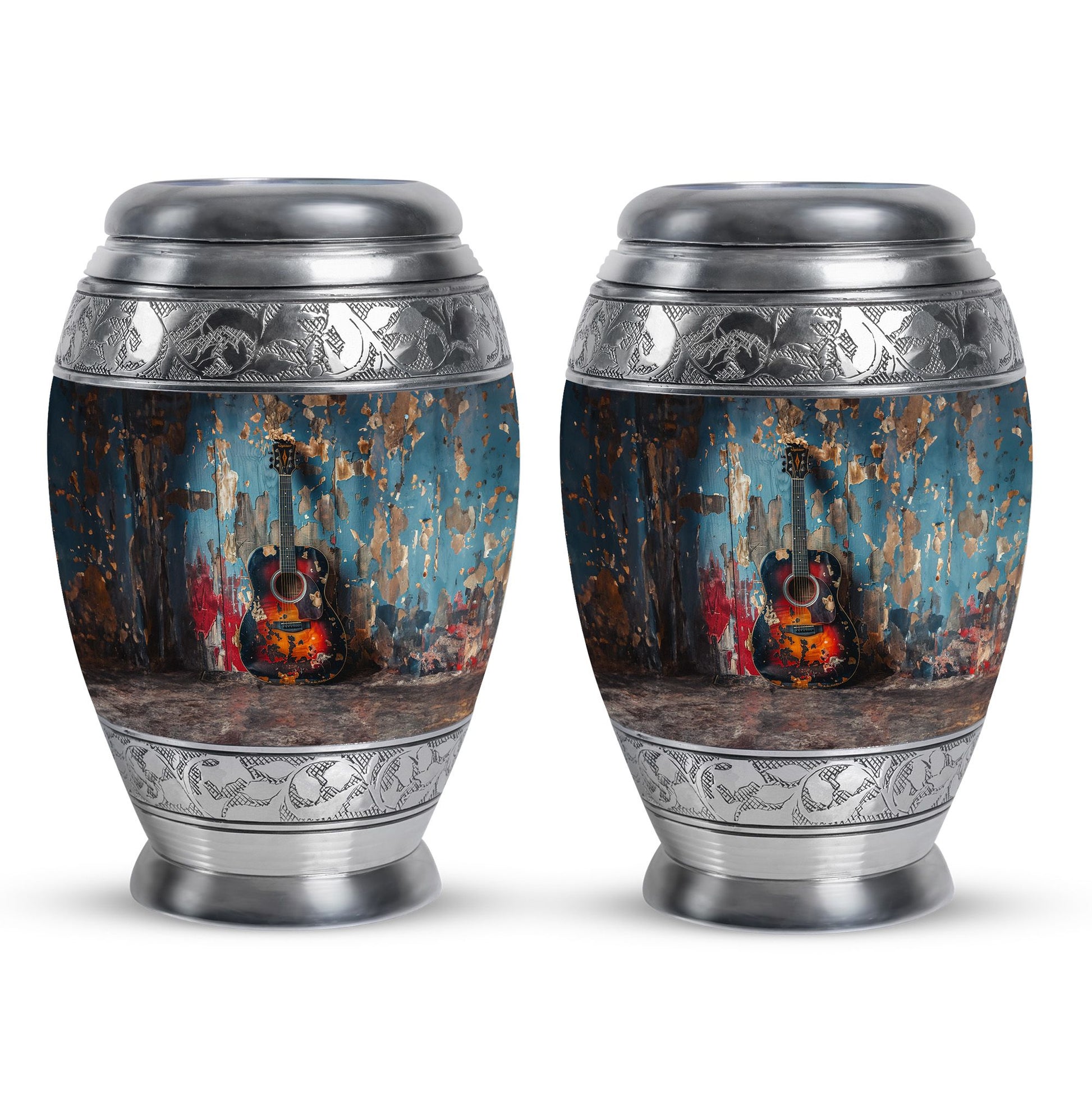 Guitar Mini Urns For Human Ashes Funeral, Ashes Cremation Urn