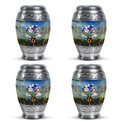 Glass Stained Glass Cremation Urn for Human Ashes - 10-inch, 200 cu in - Yatskia