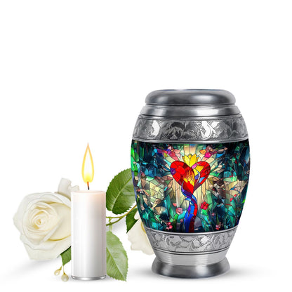 Glass Artistic Cremation Urn for Men - 10-inch, 200 cu in - Yatskia