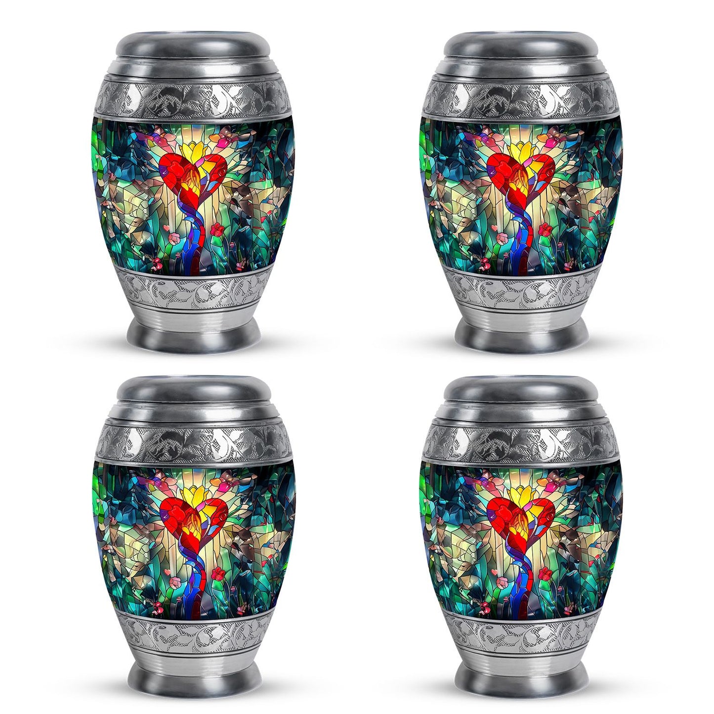 Glass Artistic Cremation Urn for Men - 10-inch, 200 cu in - Yatskia